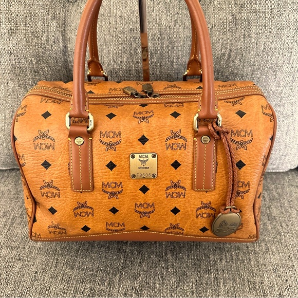 EUC MCM Cognac Alma/Doctors/ Boston Bag LEATHER… - Picture 1 of 14